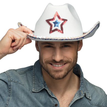 E-Carnavalskleding.nl Cowboy hoed Rodeo star USA