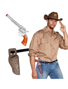 E-Carnavalskleding.nl Cowboy pistool met holster Revo