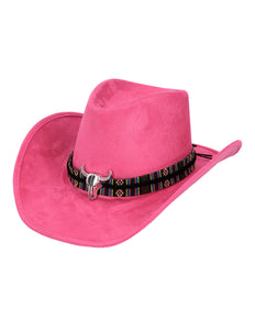 E-Carnavalskleding.nl Cowboyhoed Django roze