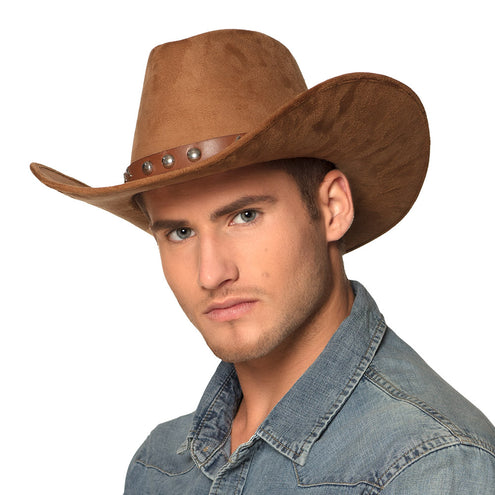 E-Carnavalskleding.nl Cowboyhoed Nebraska 'suede'