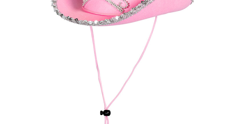 E-Carnavalskleding.nl Cowboyhoed roze kind Glimmer