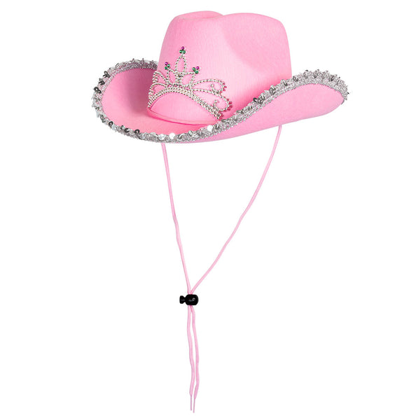 E-Carnavalskleding.nl Cowboyhoed roze kind Glimmer