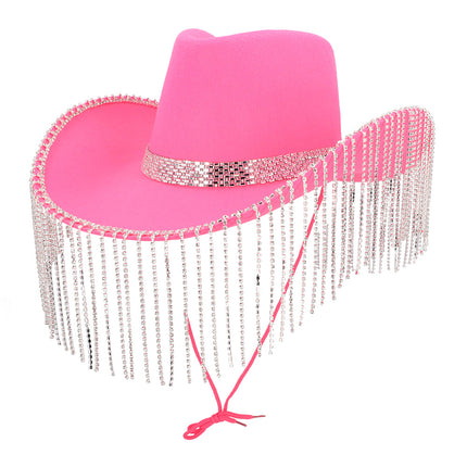 E-Carnavalskleding.nl Cowboyhoed Showgirl roze