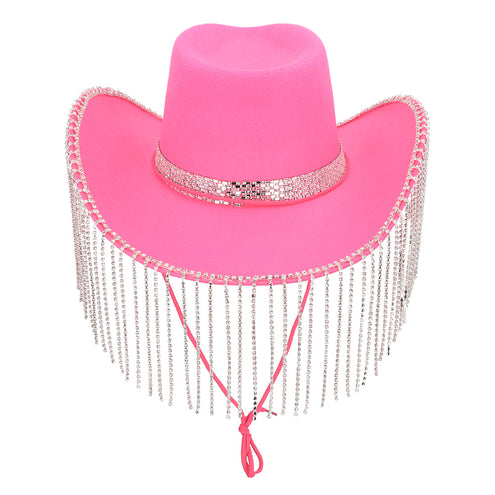 E-Carnavalskleding.nl Cowboyhoed Showgirl roze