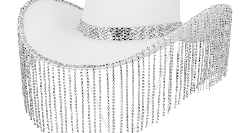 E-Carnavalskleding.nl Cowboyhoed Showgirl wit