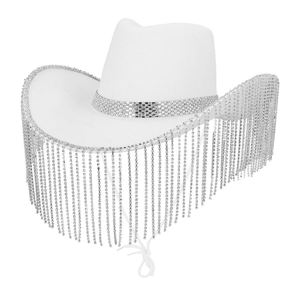 E-Carnavalskleding.nl Cowboyhoed Showgirl wit