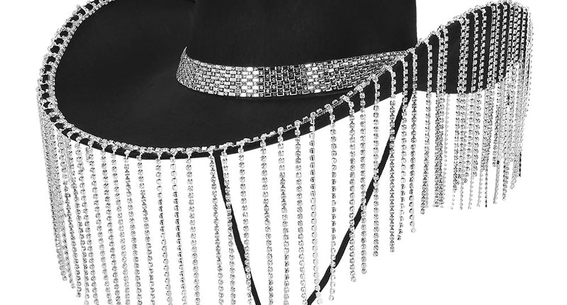 E-Carnavalskleding.nl Cowboyhoed Showgirl zwart