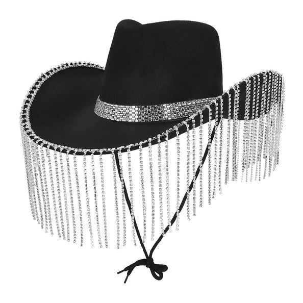 E-Carnavalskleding.nl Cowboyhoed Showgirl zwart