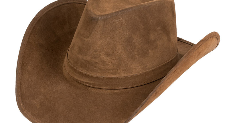 E-Carnavalskleding.nl Cowboyhoed 'suede' Wyoming bruin