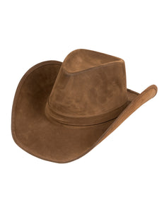 E-Carnavalskleding.nl Cowboyhoed 'suede' Wyoming bruin