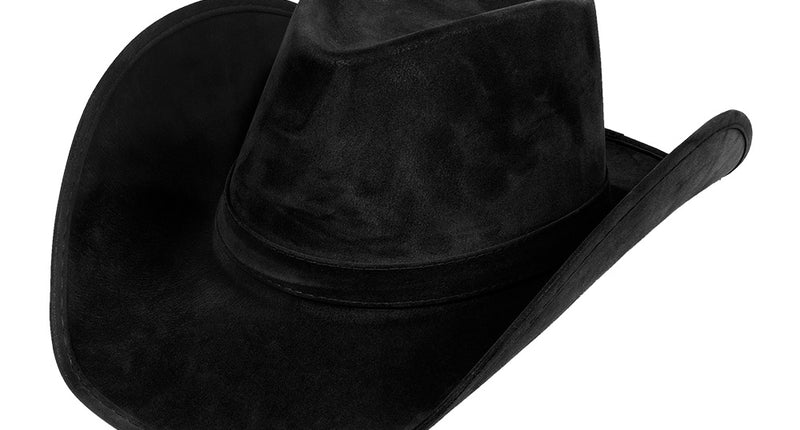 E-Carnavalskleding.nl Cowboyhoed 'suede' Wyoming zwart