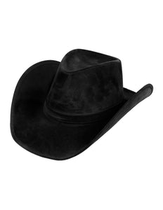 E-Carnavalskleding.nl Cowboyhoed 'suede' Wyoming zwart