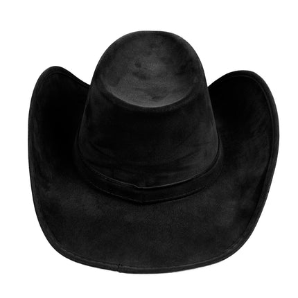 E-Carnavalskleding.nl Cowboyhoed 'suede' Wyoming zwart