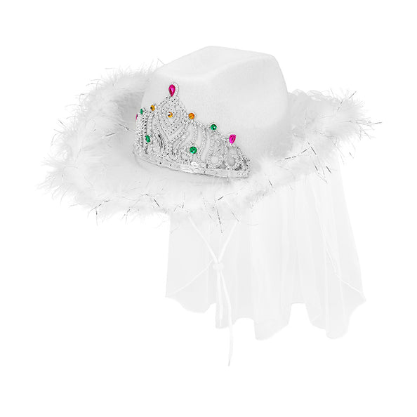 E-Carnavalskleding.nl Cowboyhoed wit Royal bride