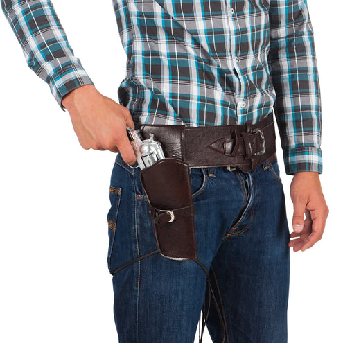 E-Carnavalskleding.nl Cowboyholster bruin luxe