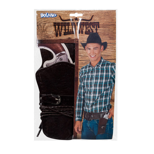E-Carnavalskleding.nl Cowboyholster bruin luxe