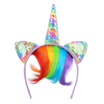 E-Carnavalskleding.nl Diadeem Colourful unicorn