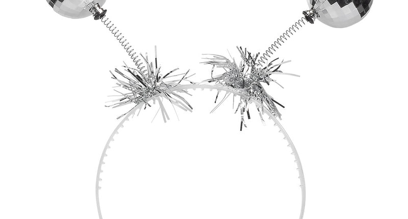 E-Carnavalskleding.nl Diadeem Discoballen zilver