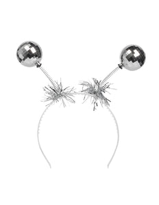 E-Carnavalskleding.nl Diadeem Discoballen zilver