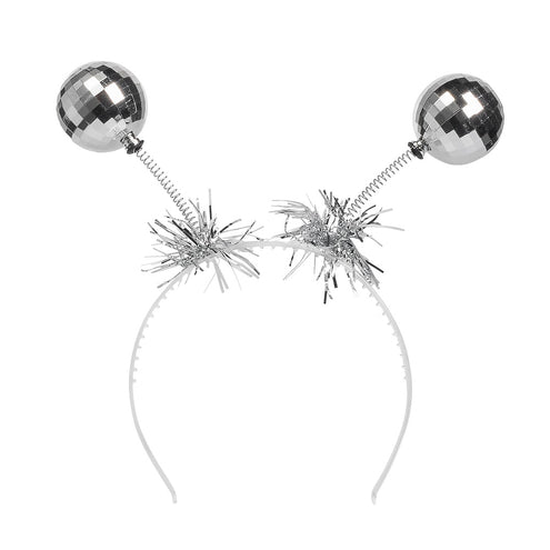 E-Carnavalskleding.nl Diadeem Discoballen zilver