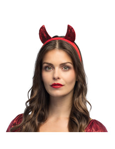E-Carnavalskleding.nl Diadeem duivelhoorntjes pailletten promo