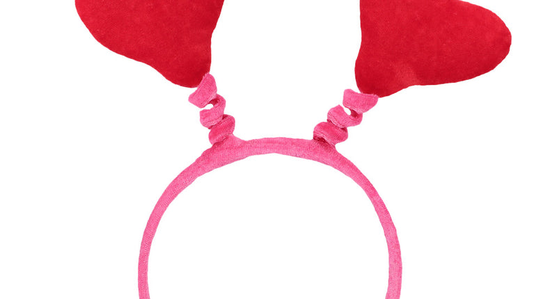E-Carnavalskleding.nl Diadeem hartjes haarband rood
