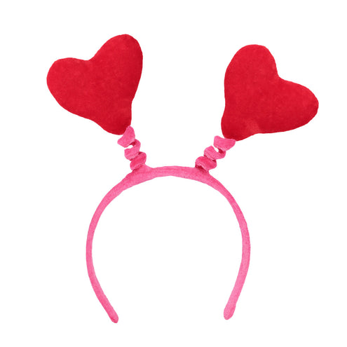E-Carnavalskleding.nl Diadeem hartjes haarband rood