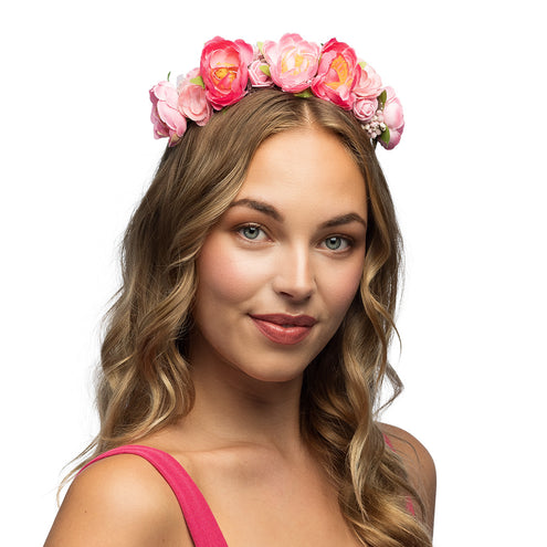 E-Carnavalskleding.nl Diadeem Lotus bloemen Hawaii