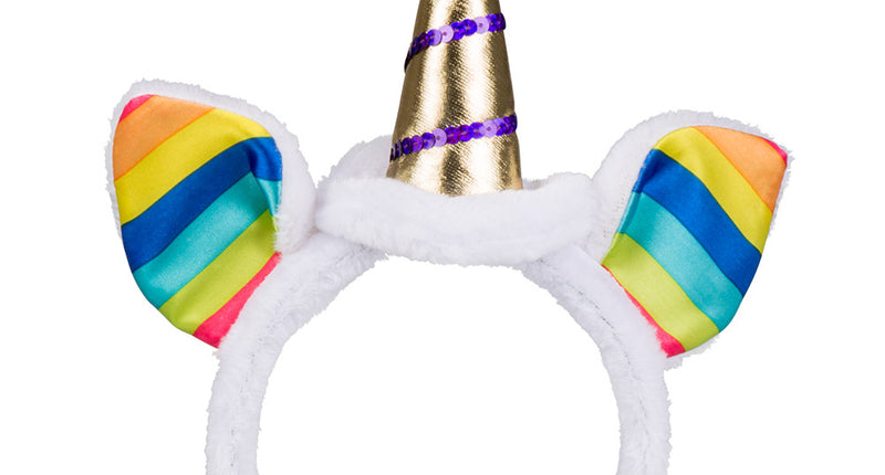 E-Carnavalskleding.nl Diadeem regenboog unicorn