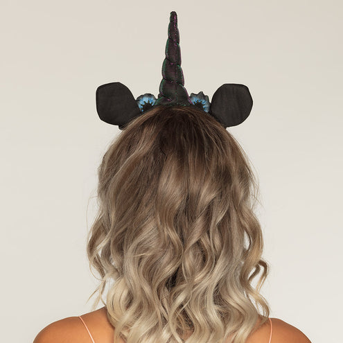 E-Carnavalskleding.nl Diadeem unicorn donker