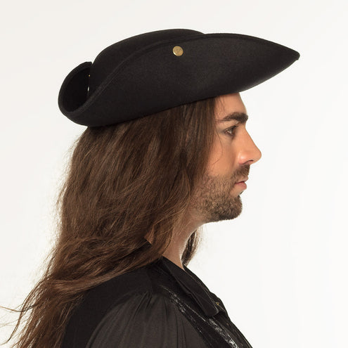 E-Carnavalskleding.nl Driesteek bruin hoed Admiraal William tricorn