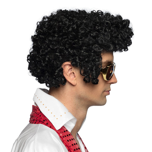 E-Carnavalskleding.nl Elvis Pres pruik Rock 'n Roll