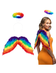 E-Carnavalskleding.nl Engel regenboog verkleed set