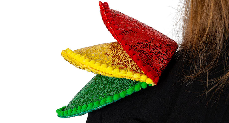 E-Carnavalskleding.nl Epauletten rood geel groen pailletten