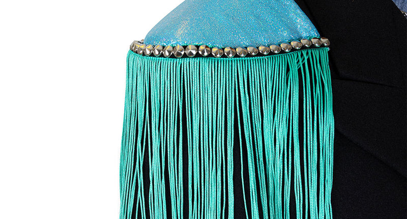 E-Carnavalskleding.nl Epauletten turquoise turquoise franjes