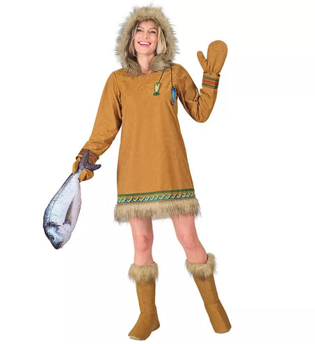 E-Carnavalskleding.nl Eskimo dame kostuum Roos dames
