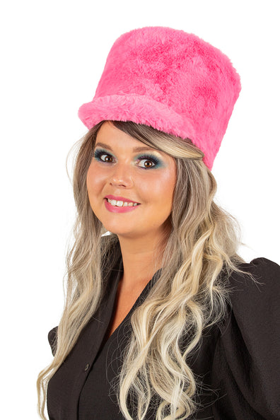 E-Carnavalskleding.nl Fanfarehoed pluche roze