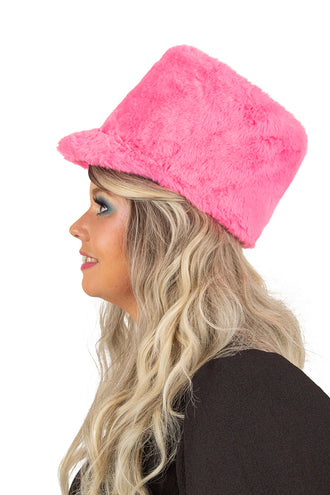 E-Carnavalskleding.nl Fanfarehoed pluche roze