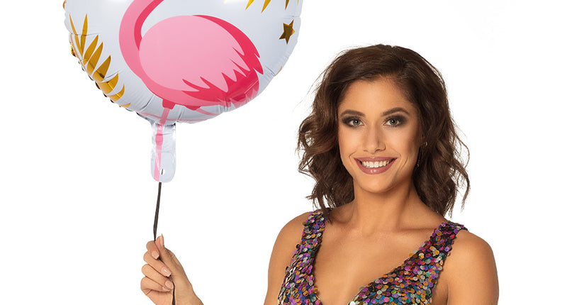 E-Carnavalskleding.nl Folieballon Flamingo