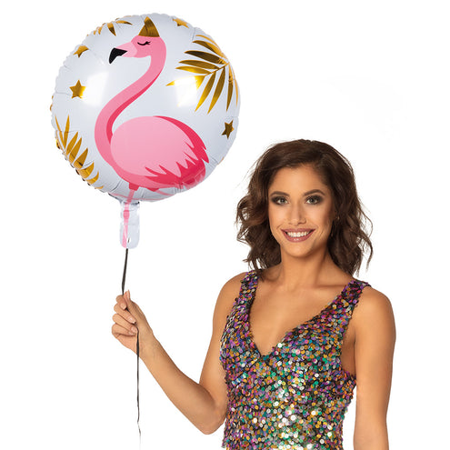 E-Carnavalskleding.nl Folieballon Flamingo
