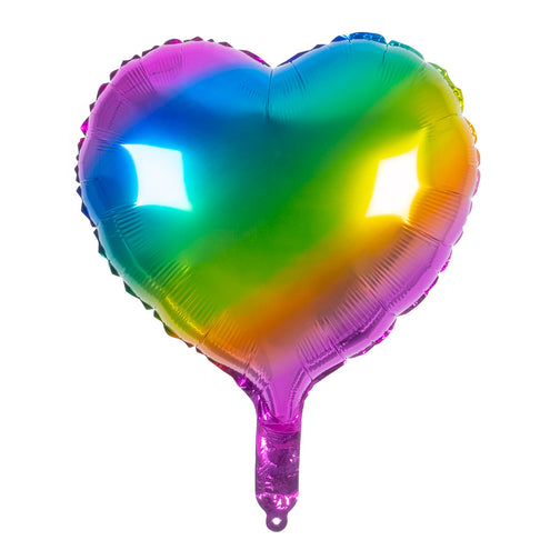 E-Carnavalskleding.nl Folieballon Hart regenboog