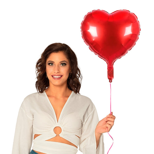 E-Carnavalskleding.nl Folieballon Hart rood