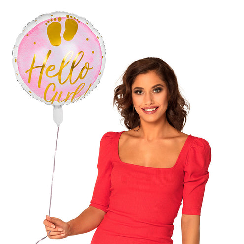 E-Carnavalskleding.nl Folieballon 'Hello girl!'