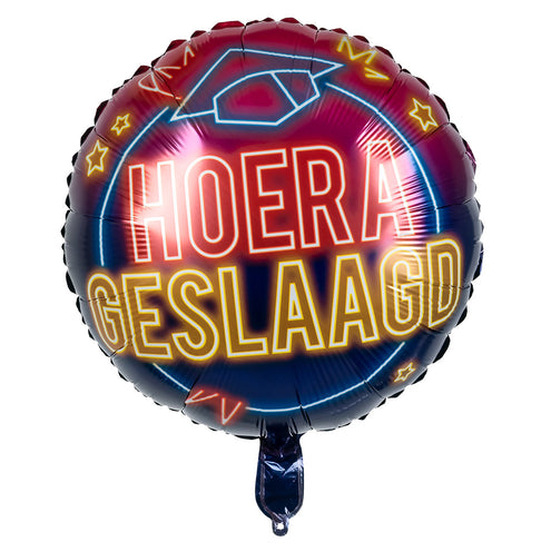E-Carnavalskleding.nl Folieballon 'Hoera geslaagd'