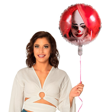 E-Carnavalskleding.nl Folieballon Horror clown