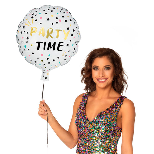 E-Carnavalskleding.nl Folieballon 'Party time'