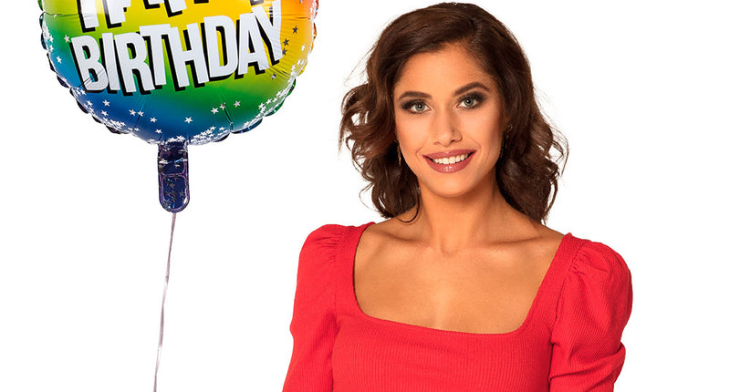 E-Carnavalskleding.nl Folieballon Rainbow 'Happy birthday'