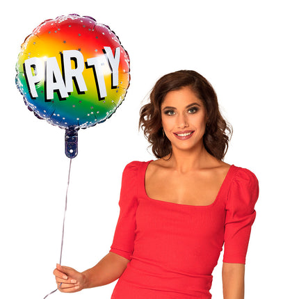 E-Carnavalskleding.nl Folieballon Rainbow 'Party'