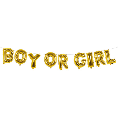 E-Carnavalskleding.nl Folieballonslinger 'Boy or girl'