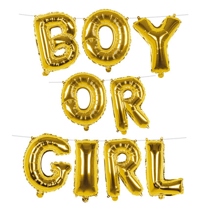 E-Carnavalskleding.nl Folieballonslinger 'Boy or girl'